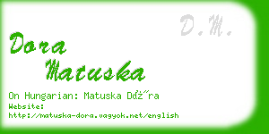 dora matuska business card